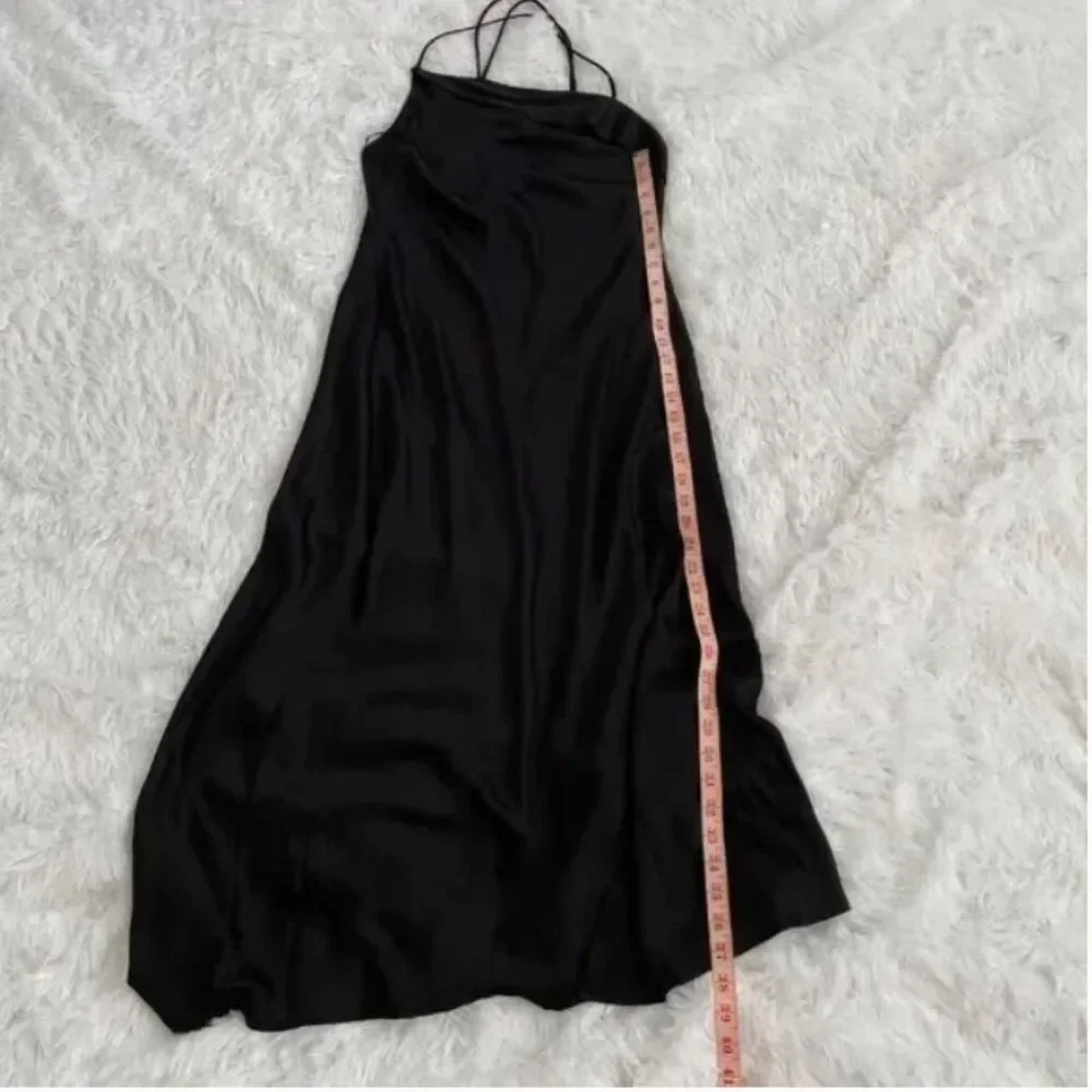 Women ASTR The Label Strappy Cowl Neck Slip Dress in Black Medium